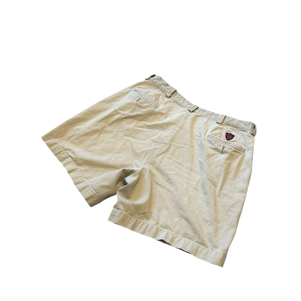 Vintage 90s Polo Ralph Lauren Chino Shorts Men’s 38 Beige Khaki Preppy Golf - Picture 7 of 16